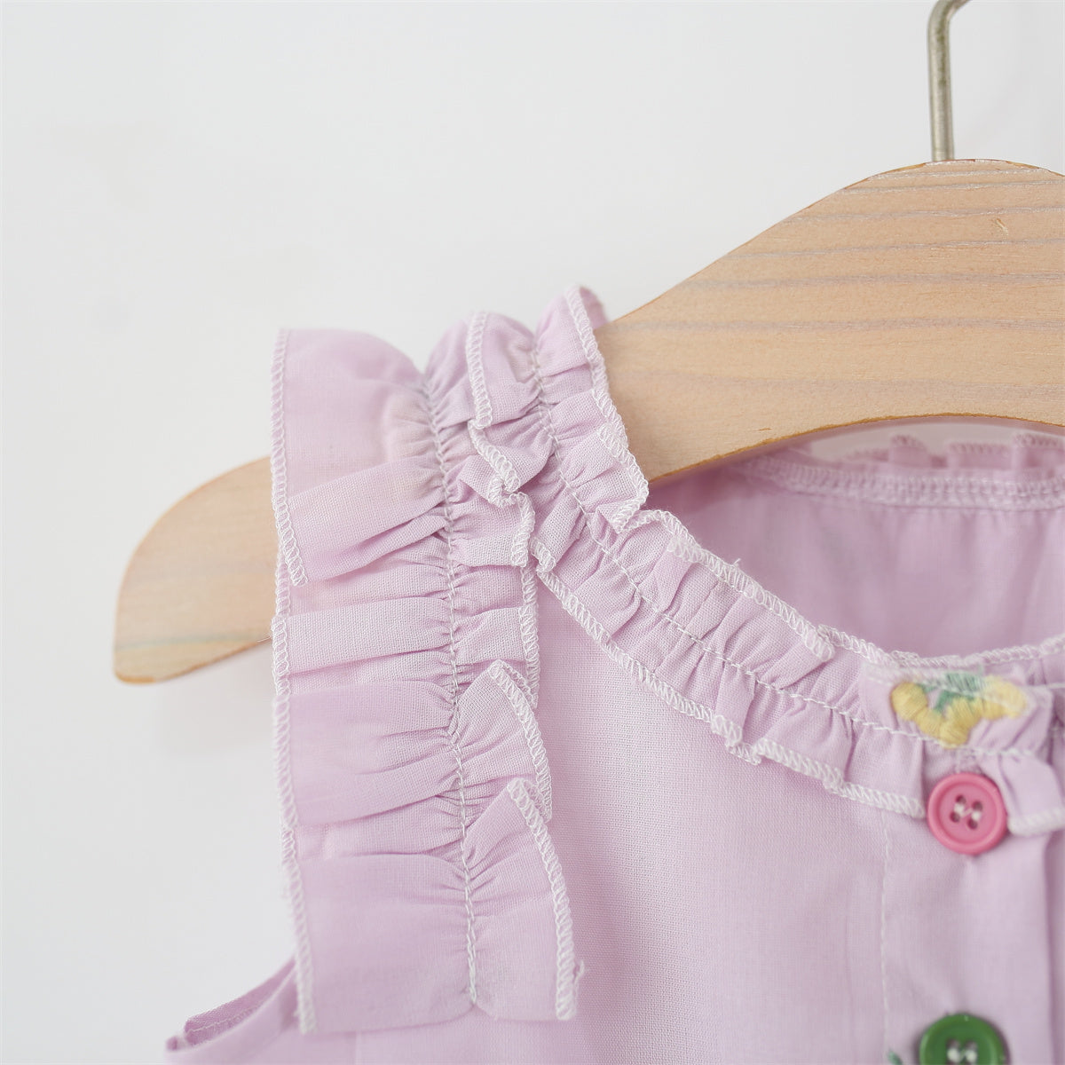 Girls Floral Printed Gathered or Pleated Cotton A-Line Dress