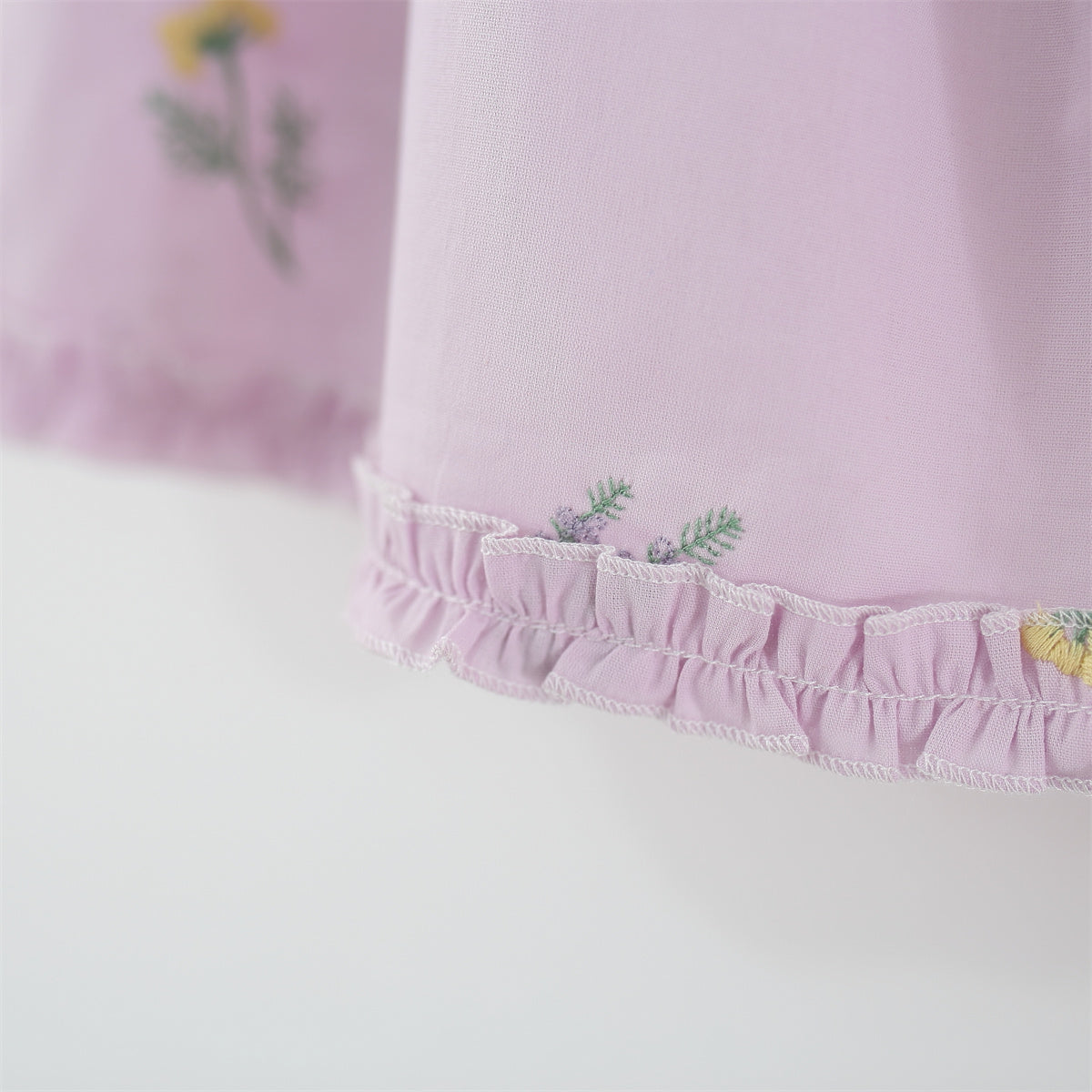 Girls Floral Printed Gathered or Pleated Cotton A-Line Dress