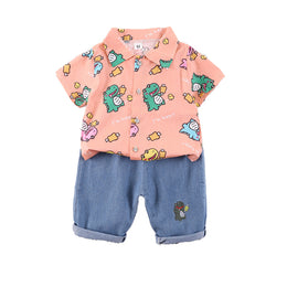 Boys Printed Shirt With Shorts