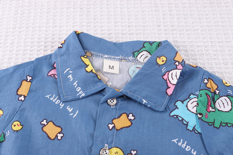 Boys Printed Shirt with Shorts