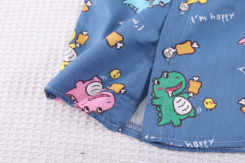 Boys Printed Shirt with Shorts