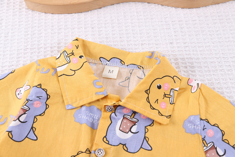Boys Printed Shirt With Shorts