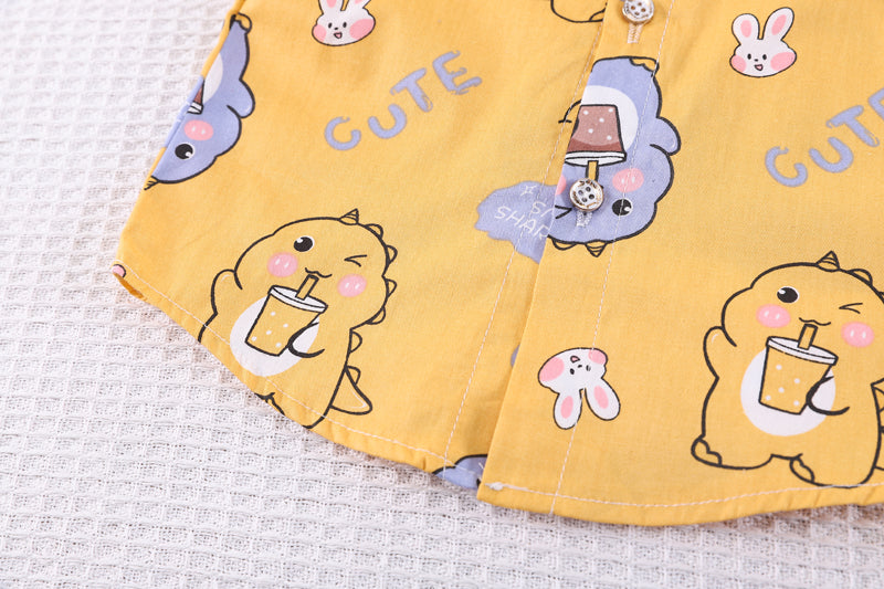 Boys Printed Shirt With Shorts