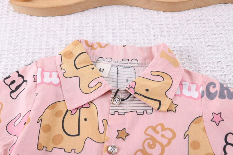 Boys Printed Shirt with Shorts