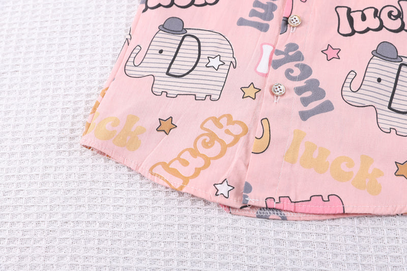 Boys Printed Shirt with Shorts