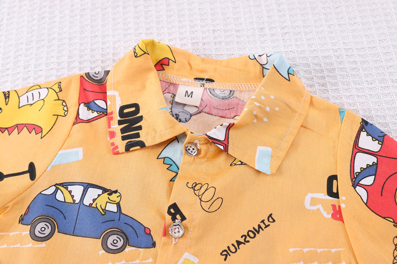 Boys Printed Shirt With Shorts