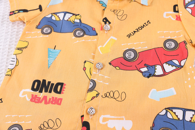 Boys Printed Shirt With Shorts
