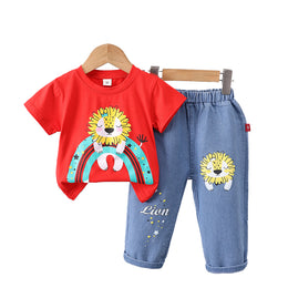 Boys Printed T-shirt With Trousers
