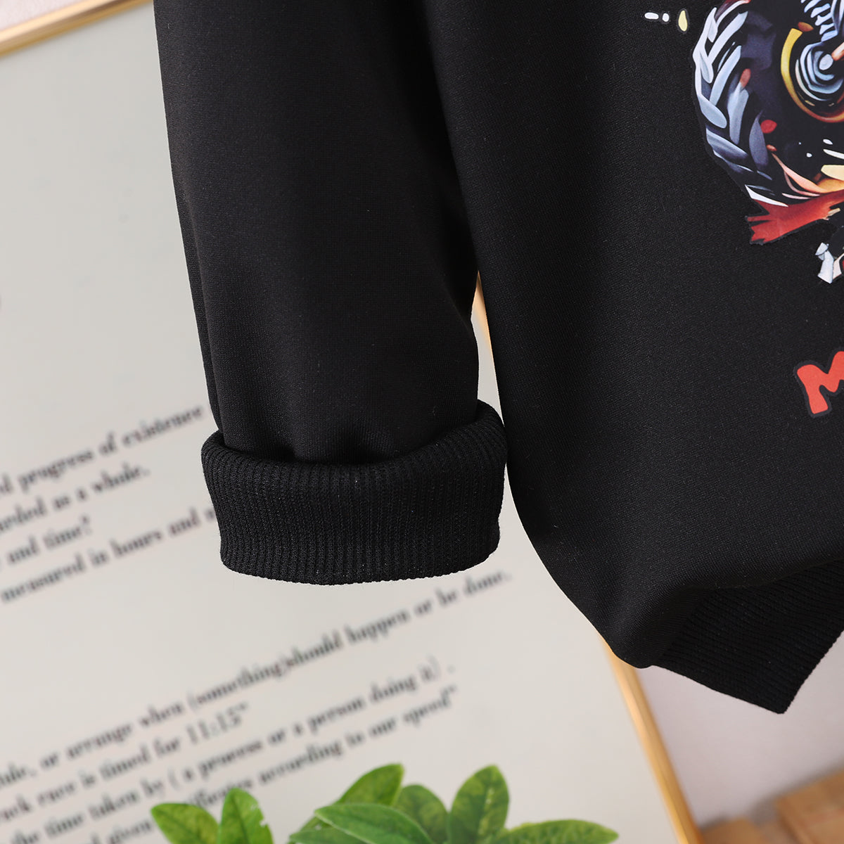 Boys Printed Sweatshirt With Joggers