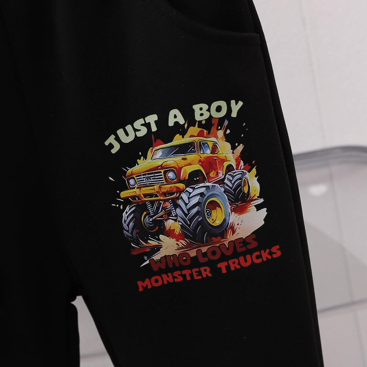 Boys Printed Sweatshirt With Joggers