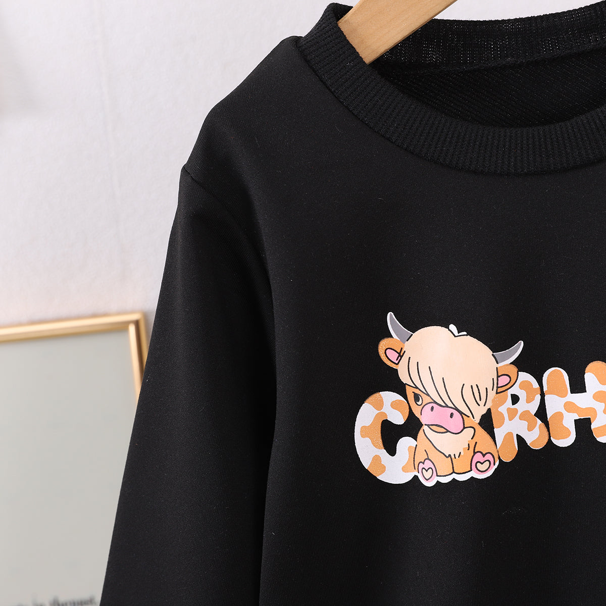 Boys Printed Round Neck Sweatshirt With Jogger