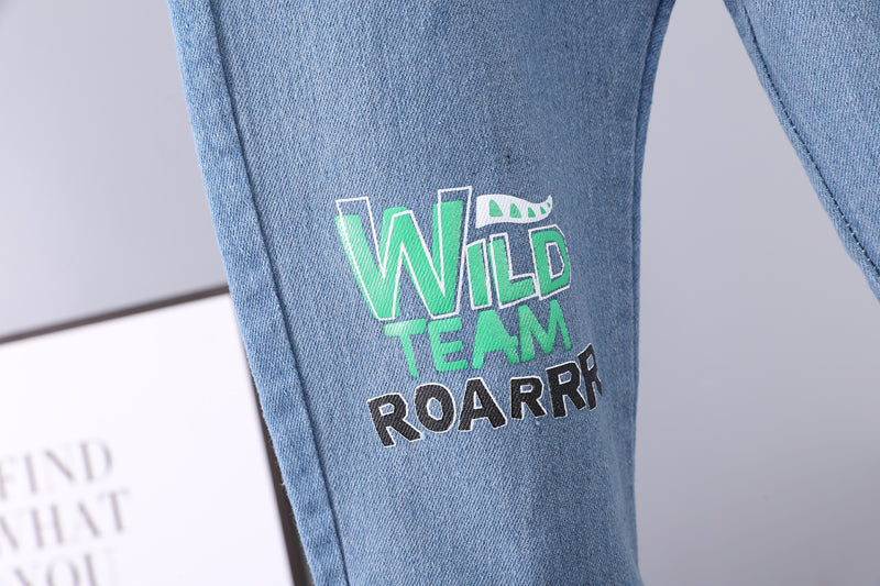 Boys Green Graphic Printed T-shirt with Trousers