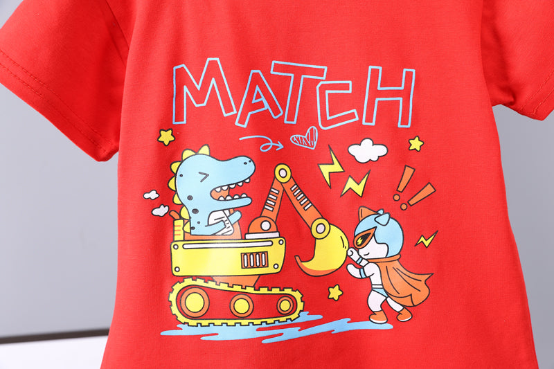 Boys Printed T-shirt with Trousers