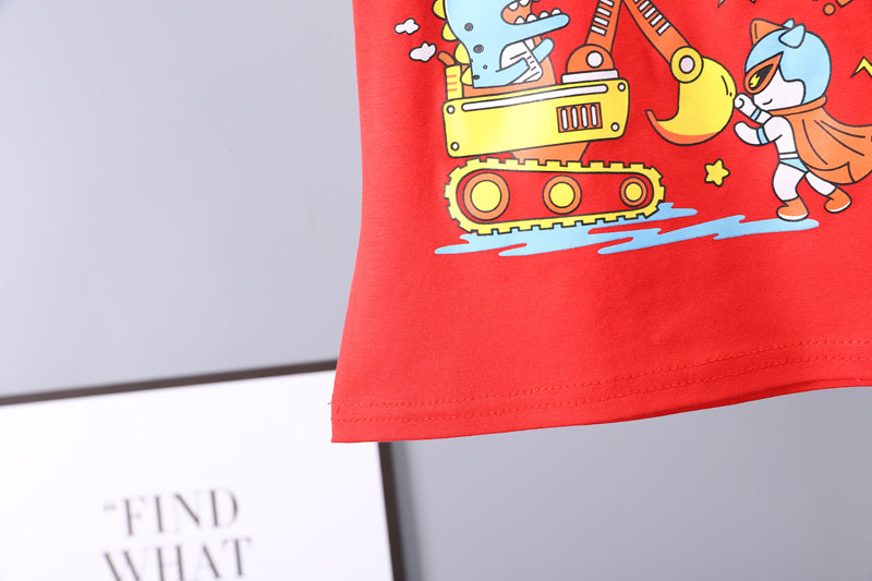 Boys Printed T-shirt with Trousers