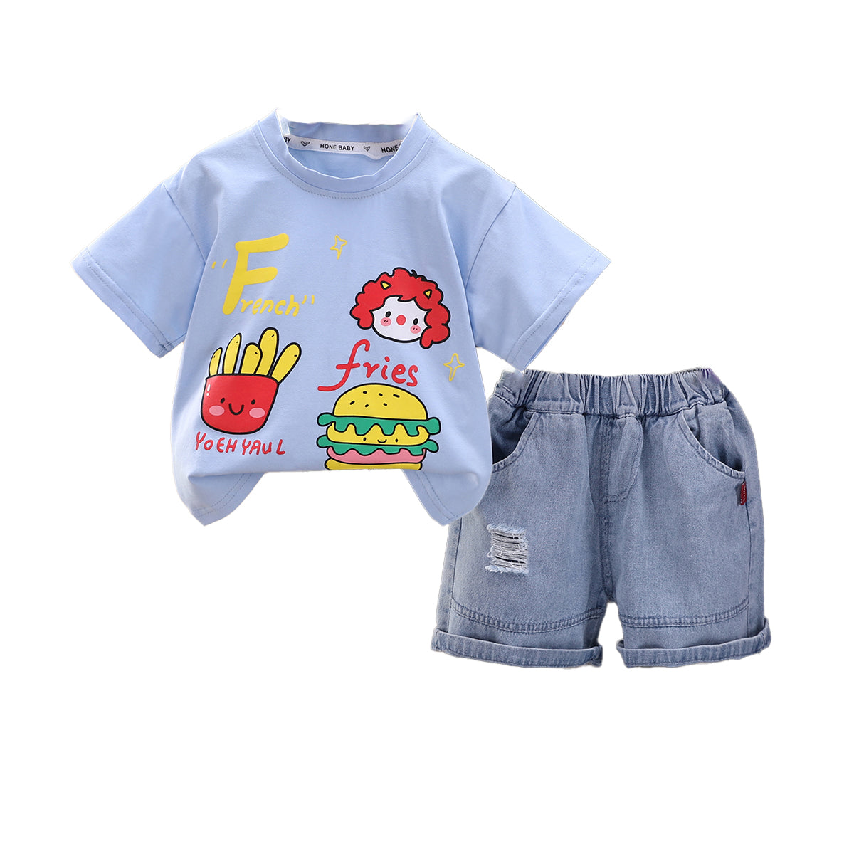 Boys Graphic Printed T-shirt With Shorts