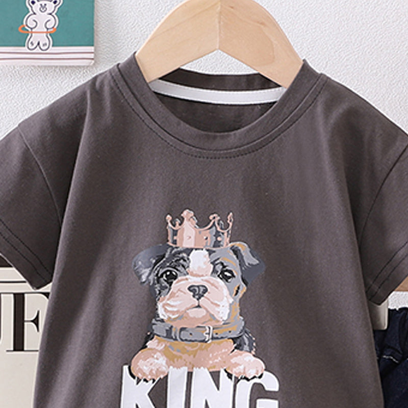 Boys Printed T-shirt With Shorts