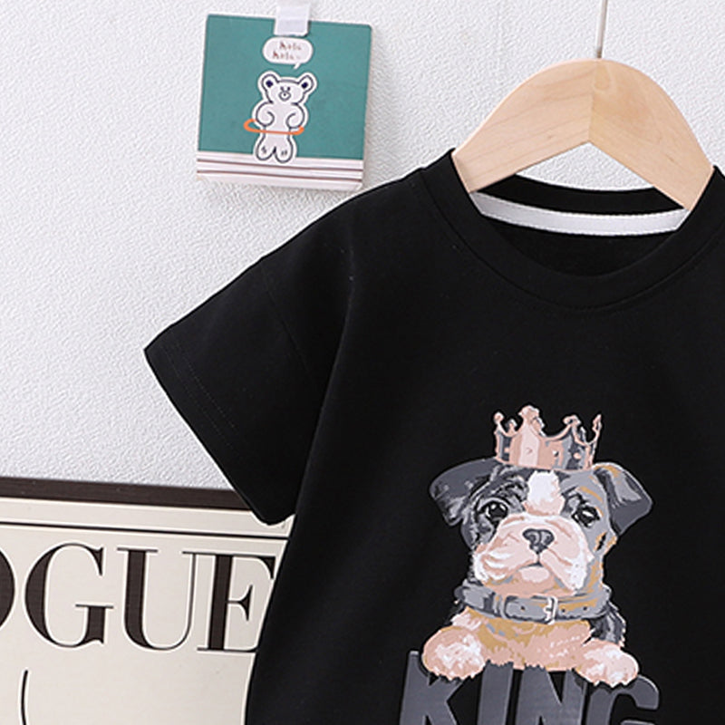Boys Printed T-shirt With Shorts