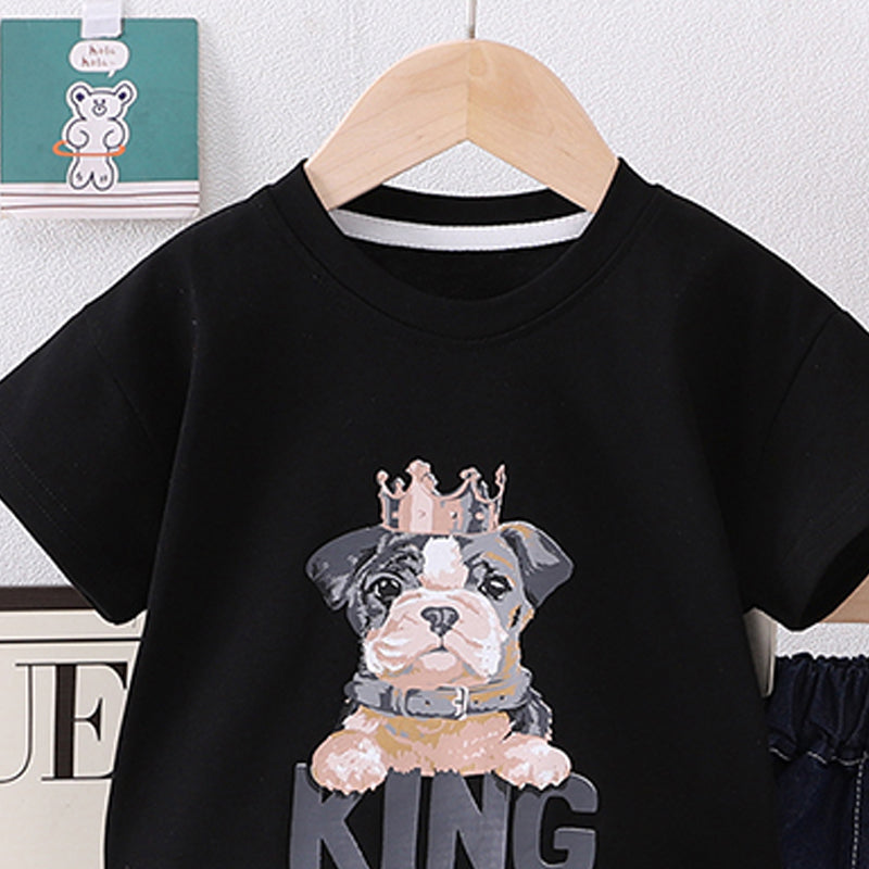 Boys Printed T-shirt With Shorts