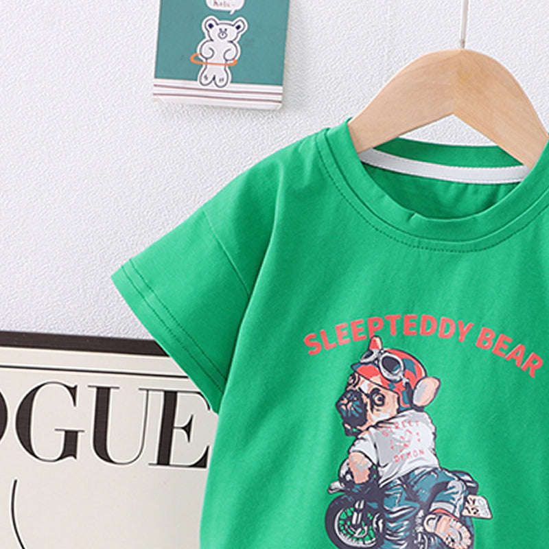 Boys Printed T-shirt With Shorts
