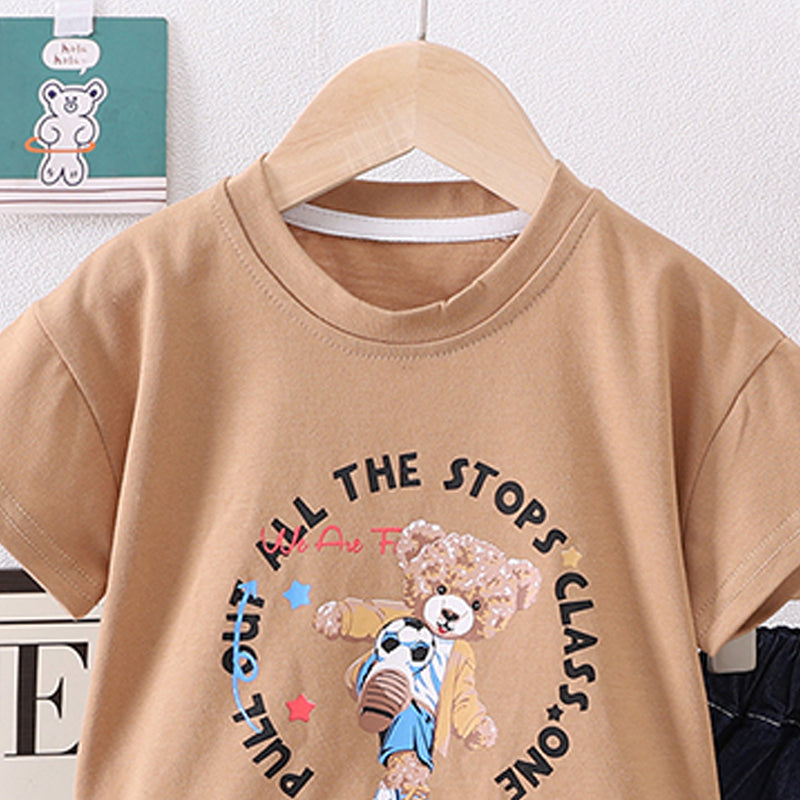 Boys Printed T-shirt With Shorts