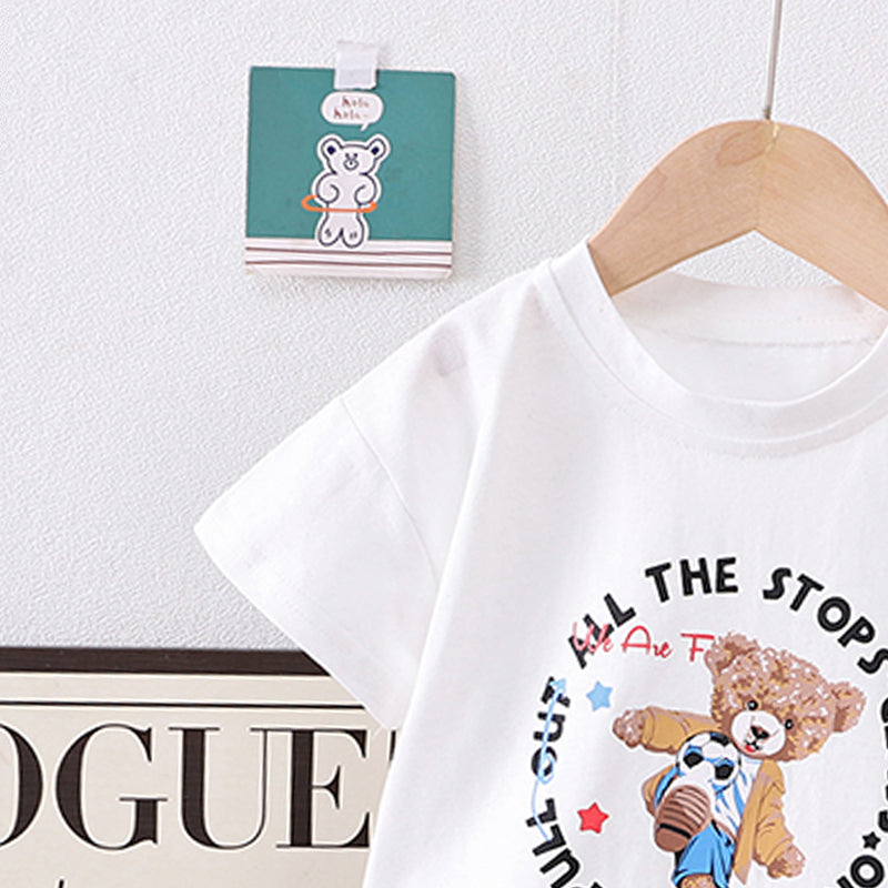Boys Printed T-shirt With Shorts