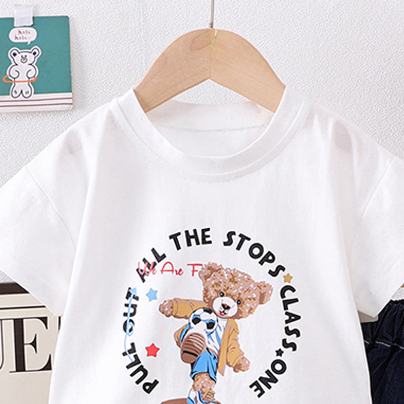 Boys Printed T-shirt With Shorts
