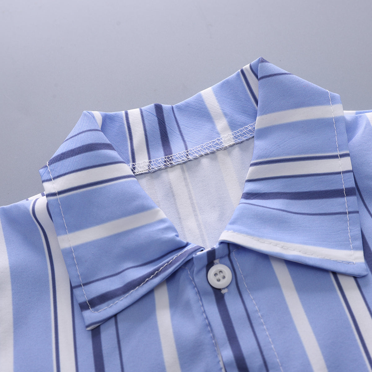 Boys Striped Shirt With Shorts