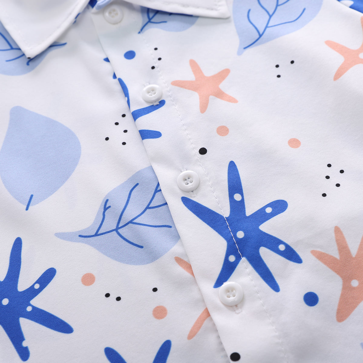 Boys Floral Printed Shirt With Shorts