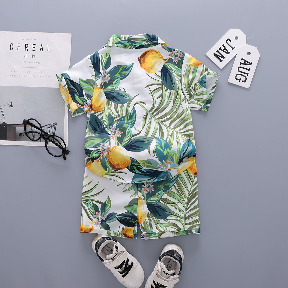 Boys Printed Shirt With Shorts