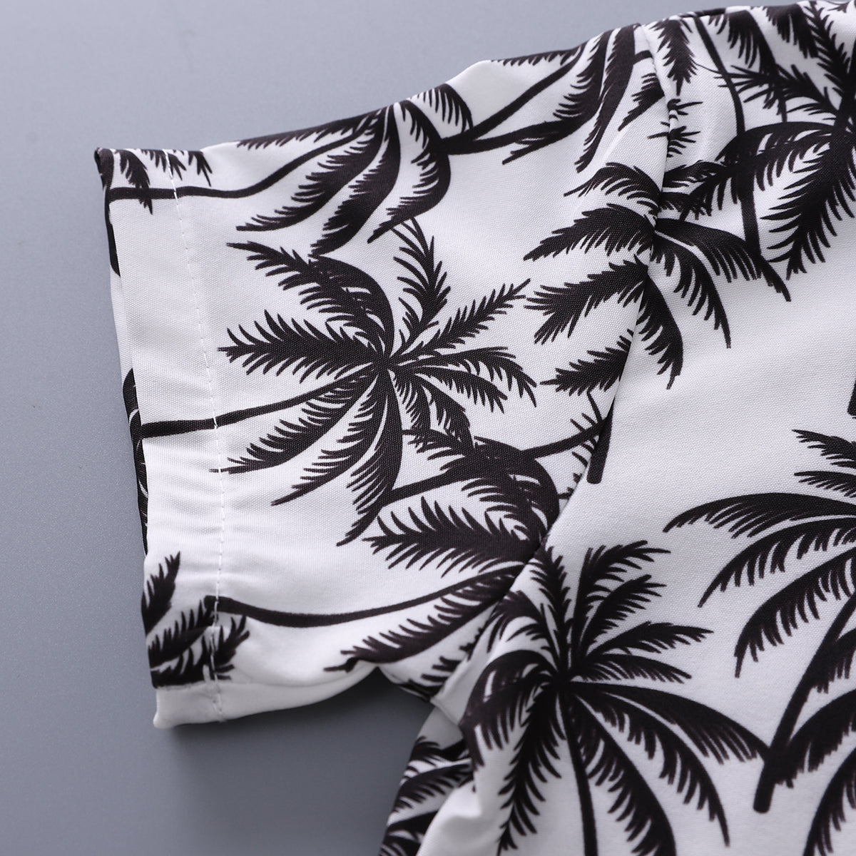 Infants Printed Spread Collar Shirt With Shorts