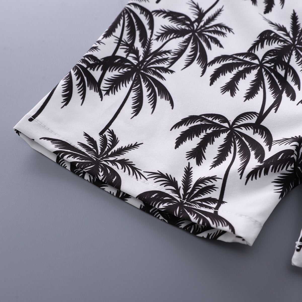 Infants Printed Spread Collar Shirt With Shorts