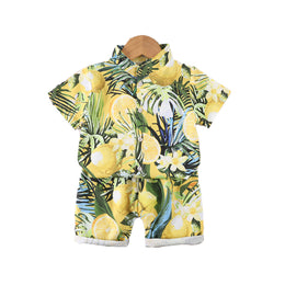 Boys Printed Shirt with Shorts