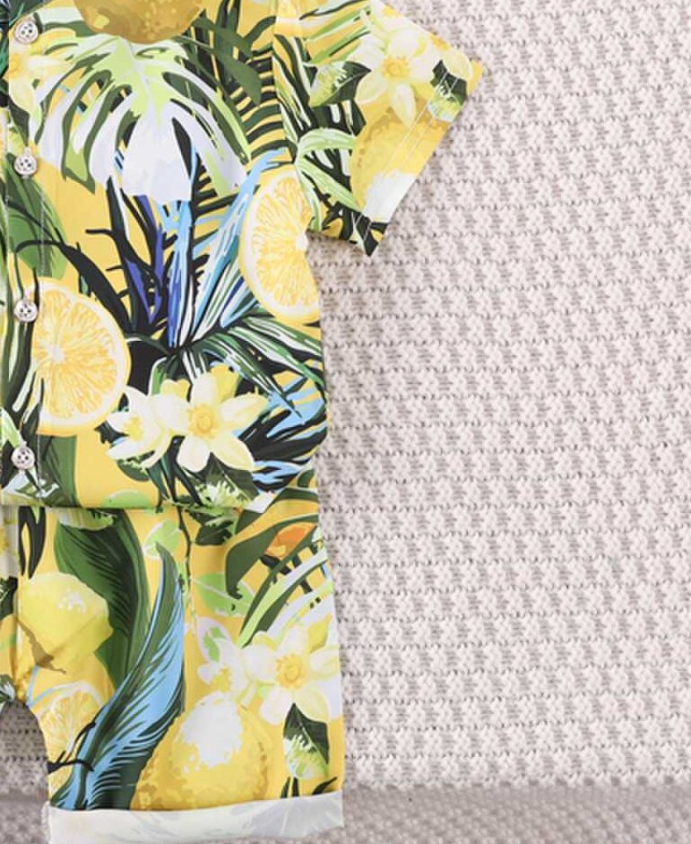 Boys Printed Shirt with Shorts