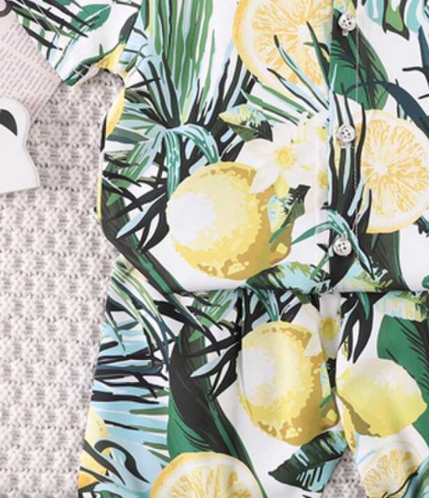 Boys Printed Short Sleeves Shirt With Shorts