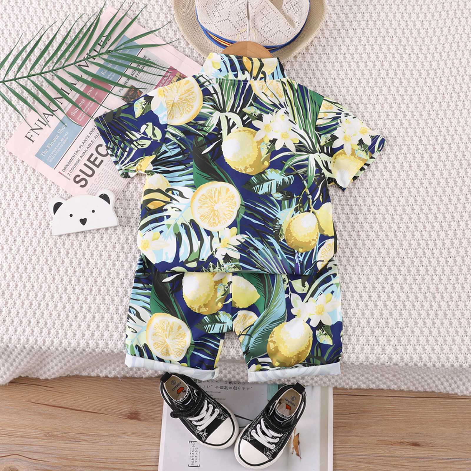 Boys Printed Shirt with Shorts