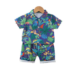 Boys Printed Shirt with Shorts