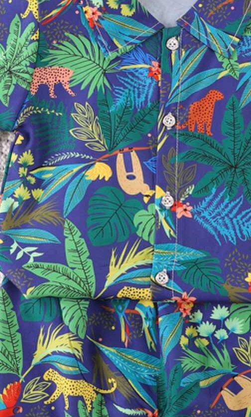 Boys Printed Shirt with Shorts