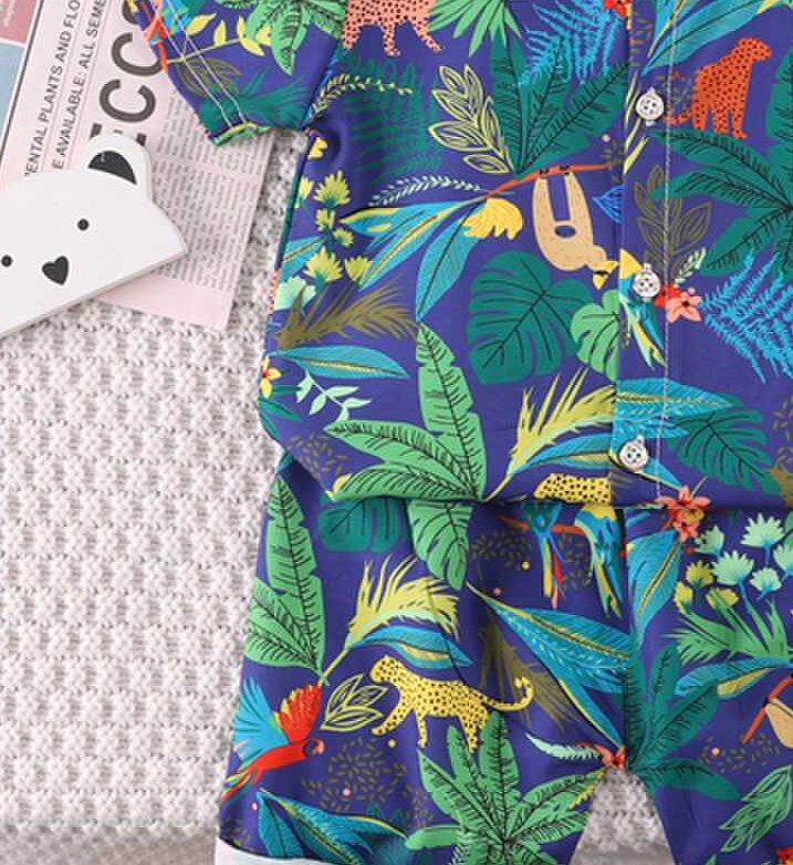 Boys Printed Shirt with Shorts