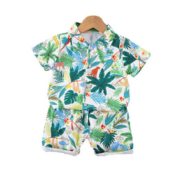 Boys Printed Shirt with Shorts