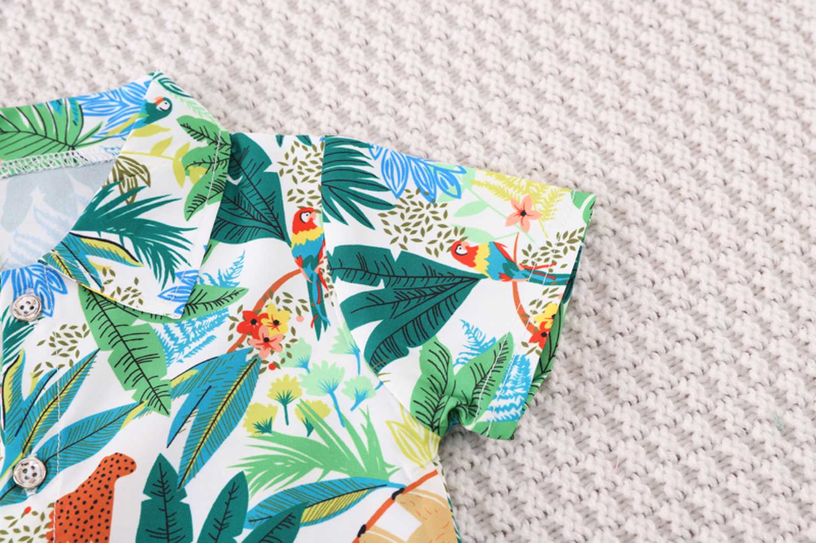 Boys Printed Shirt with Shorts
