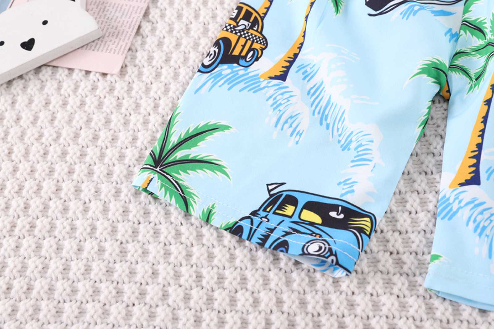 Boys Printed Short Sleeves Shirt With Shorts