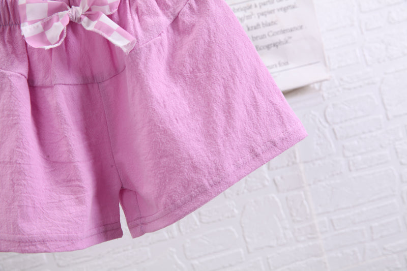 Girls White Embroidered Top with Shorts