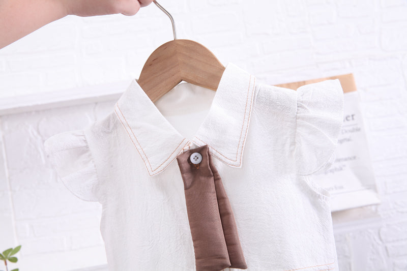 Girls Khaki Shirt with Shorts