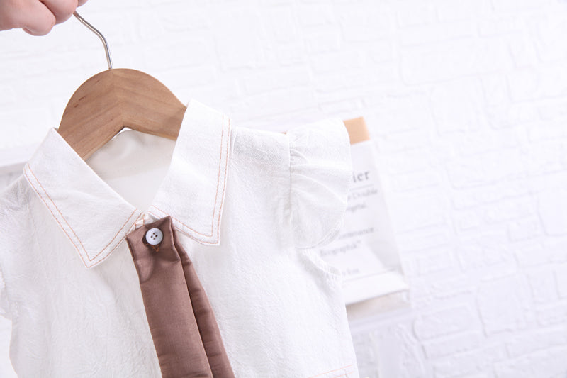 Girls Khaki Shirt with Shorts
