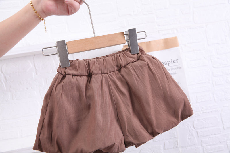 Girls Khaki Shirt with Shorts