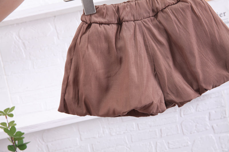 Girls Khaki Shirt with Shorts