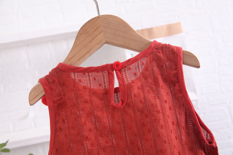 Girls Orange & Grey Self Design Top With Printed Shorts