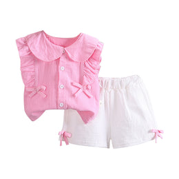 Girls Pink Top with Shorts