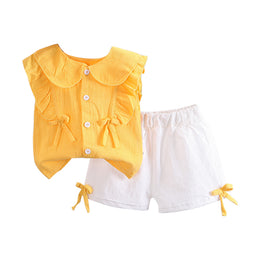 Girls Yellow Top with Shorts