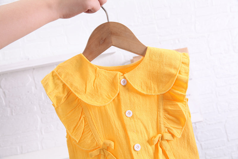 Girls Yellow Top with Shorts